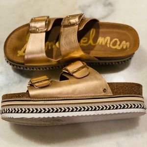 Sam Edelman Platform Metallic Birkenstocks